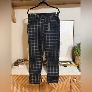 NWT Chic Black Checkered Women's Pants